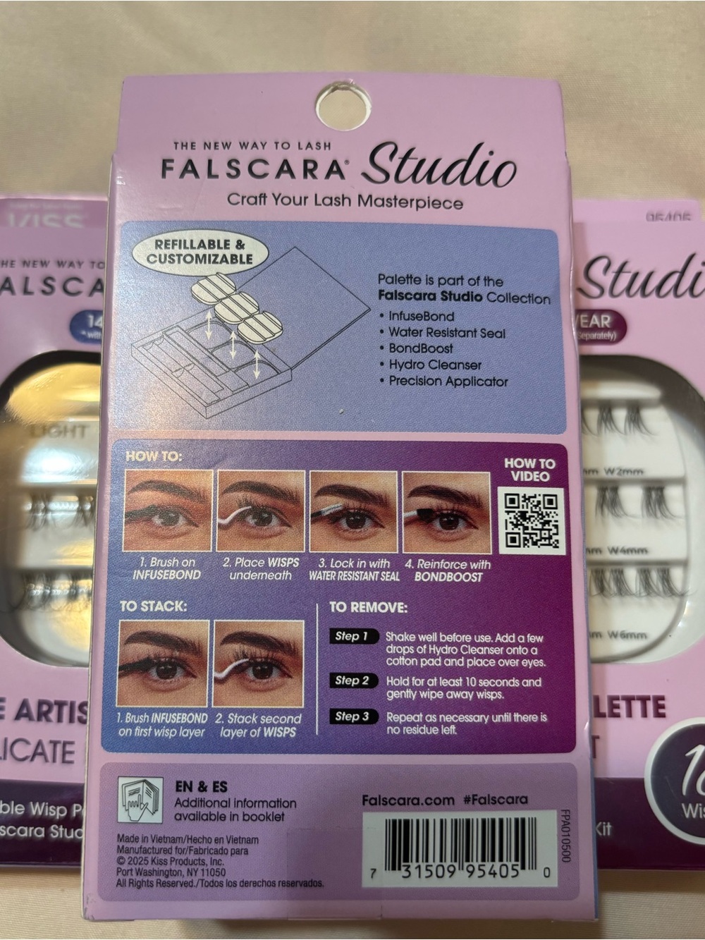 The Artist Palette Delicate Light Wisp False Lash Light (3 Pack) - Picture 2 of 2
